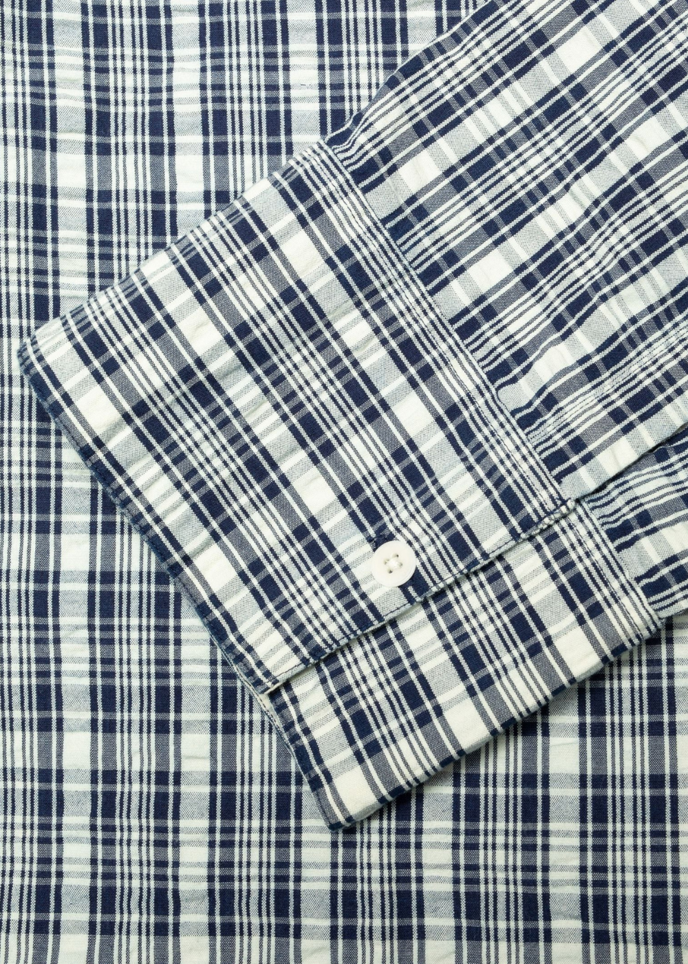 Jutta Shirt Indigo Seersucker