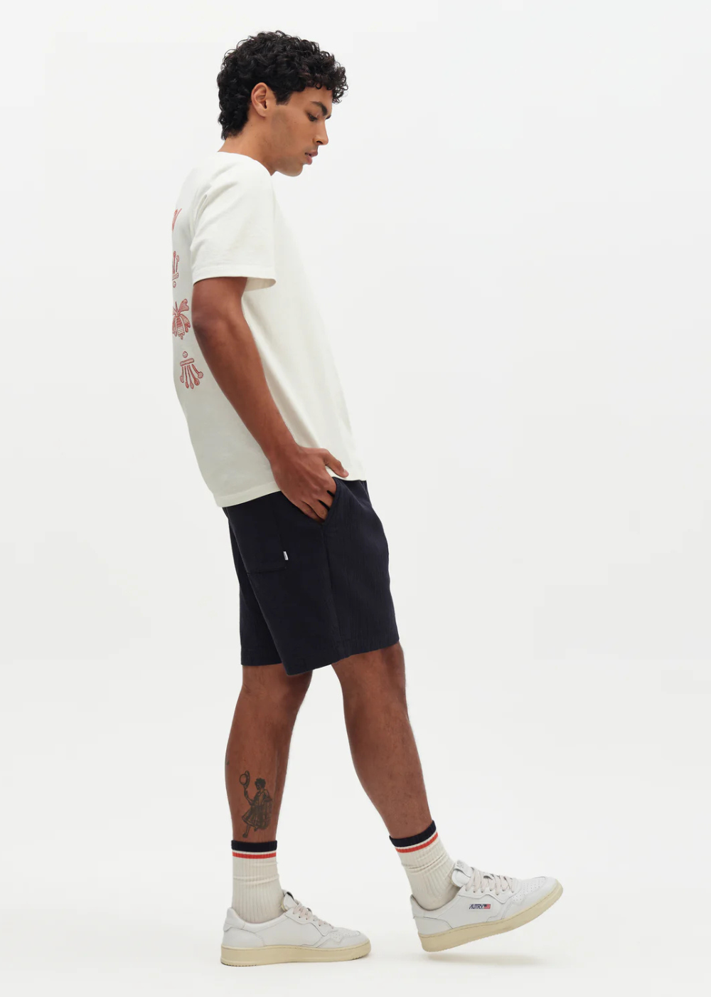 Dean SS Tee Grid Logo Embroidery