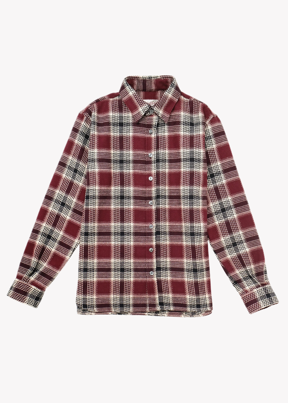 Maroon Plaid Blanket Easy Shirt