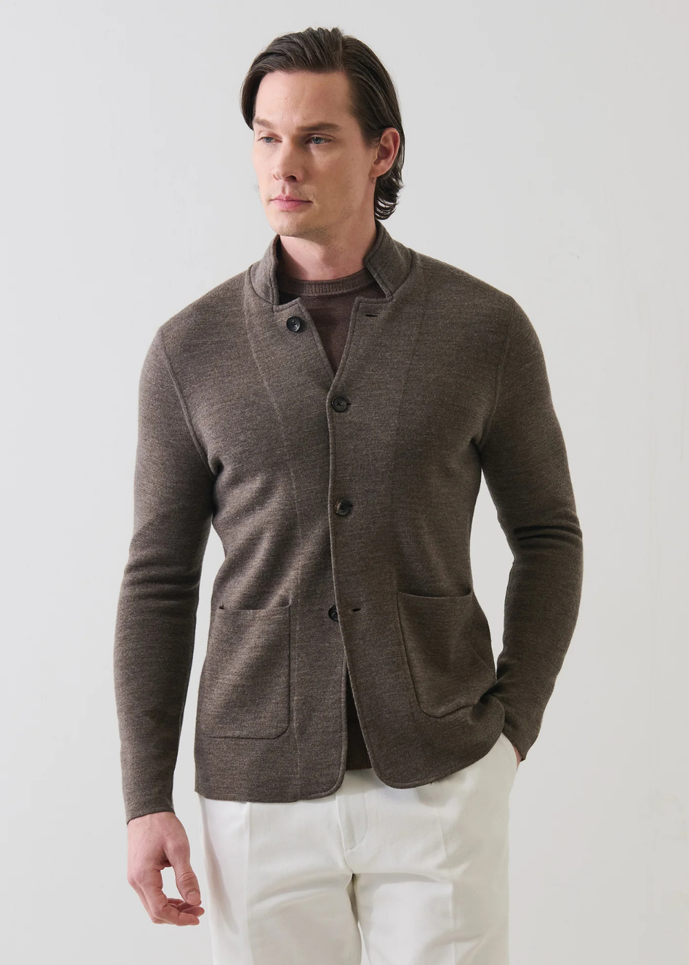 Double Face Stand Collar Shirt Jacket