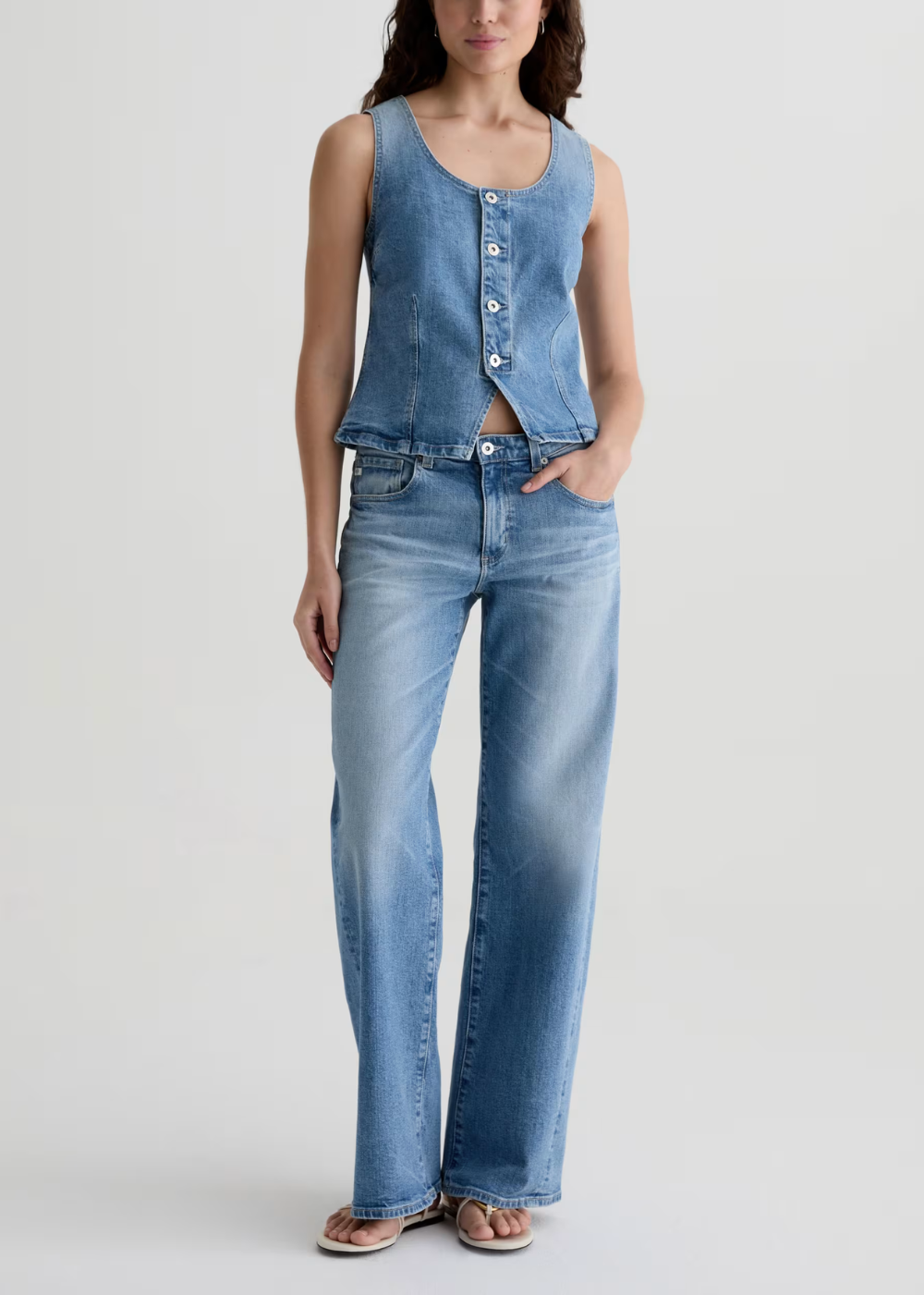 Adria Low Rise Wide Jean