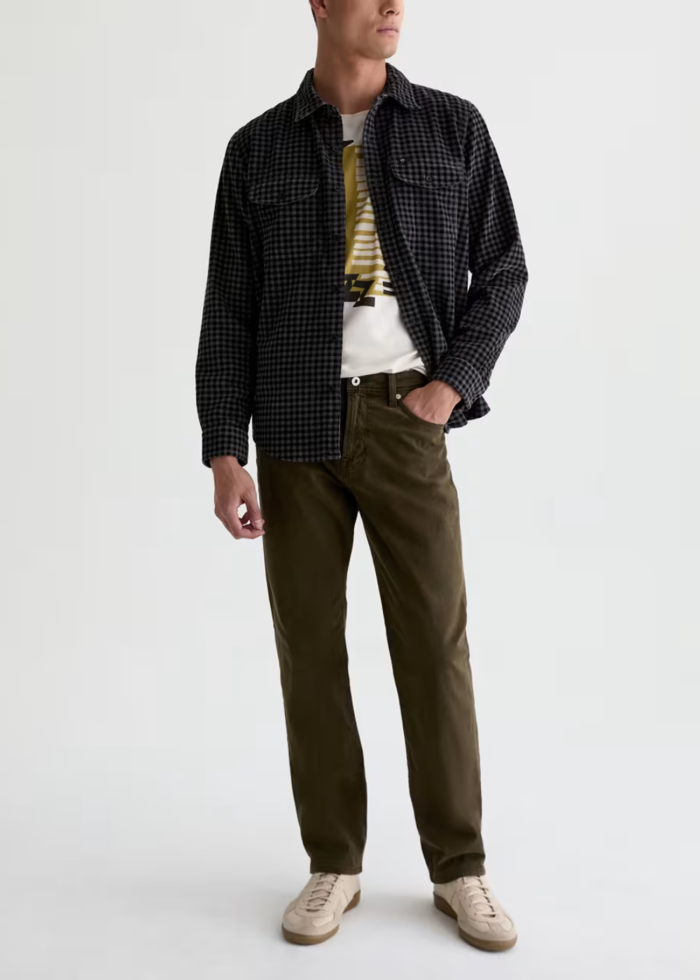 Everett Slim Straight Sateen Pant