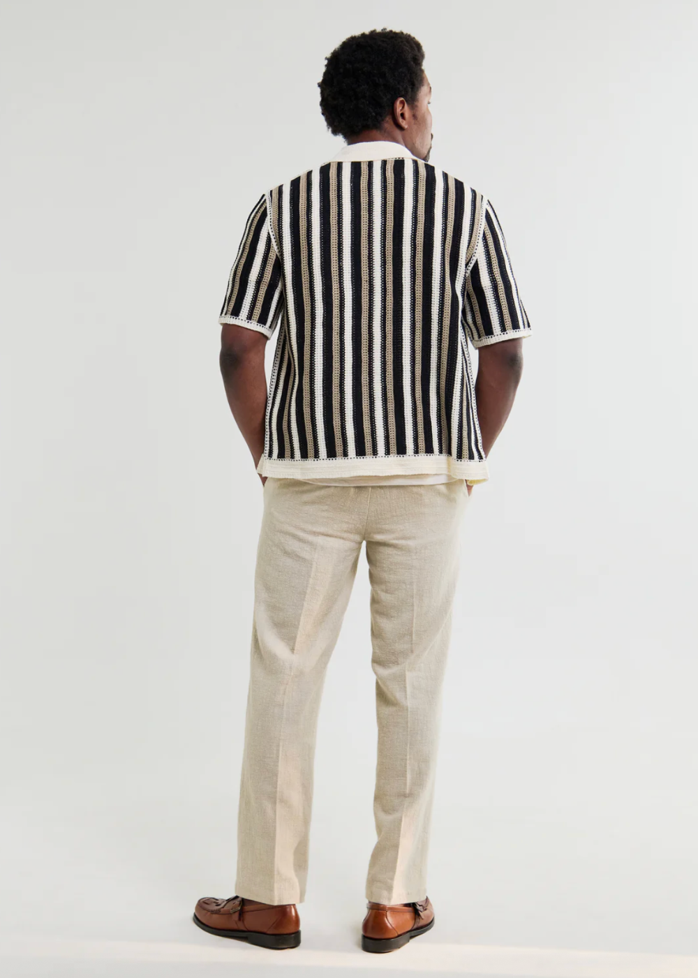 Porto SS Shirt Stripe Crochet