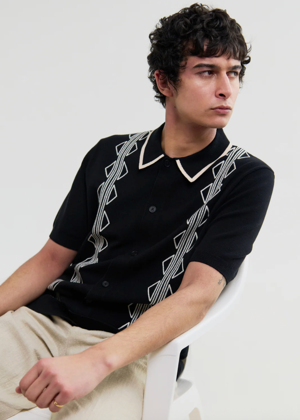 Tellaro SS Shirt Retro Embroidery