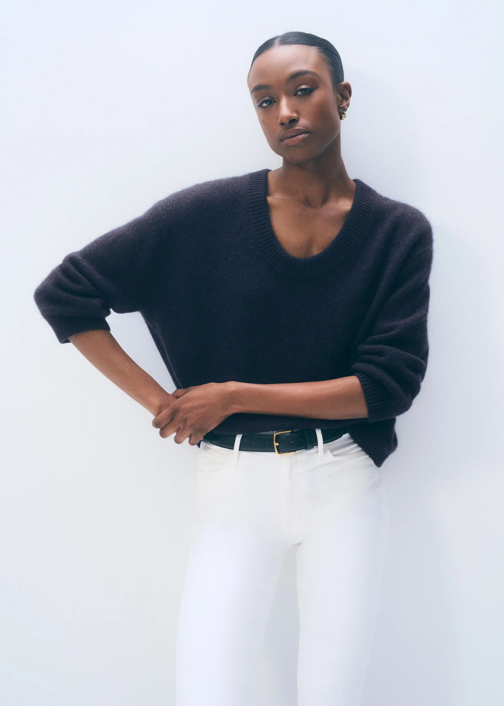 Featherweight Cashmere Scoop Tee