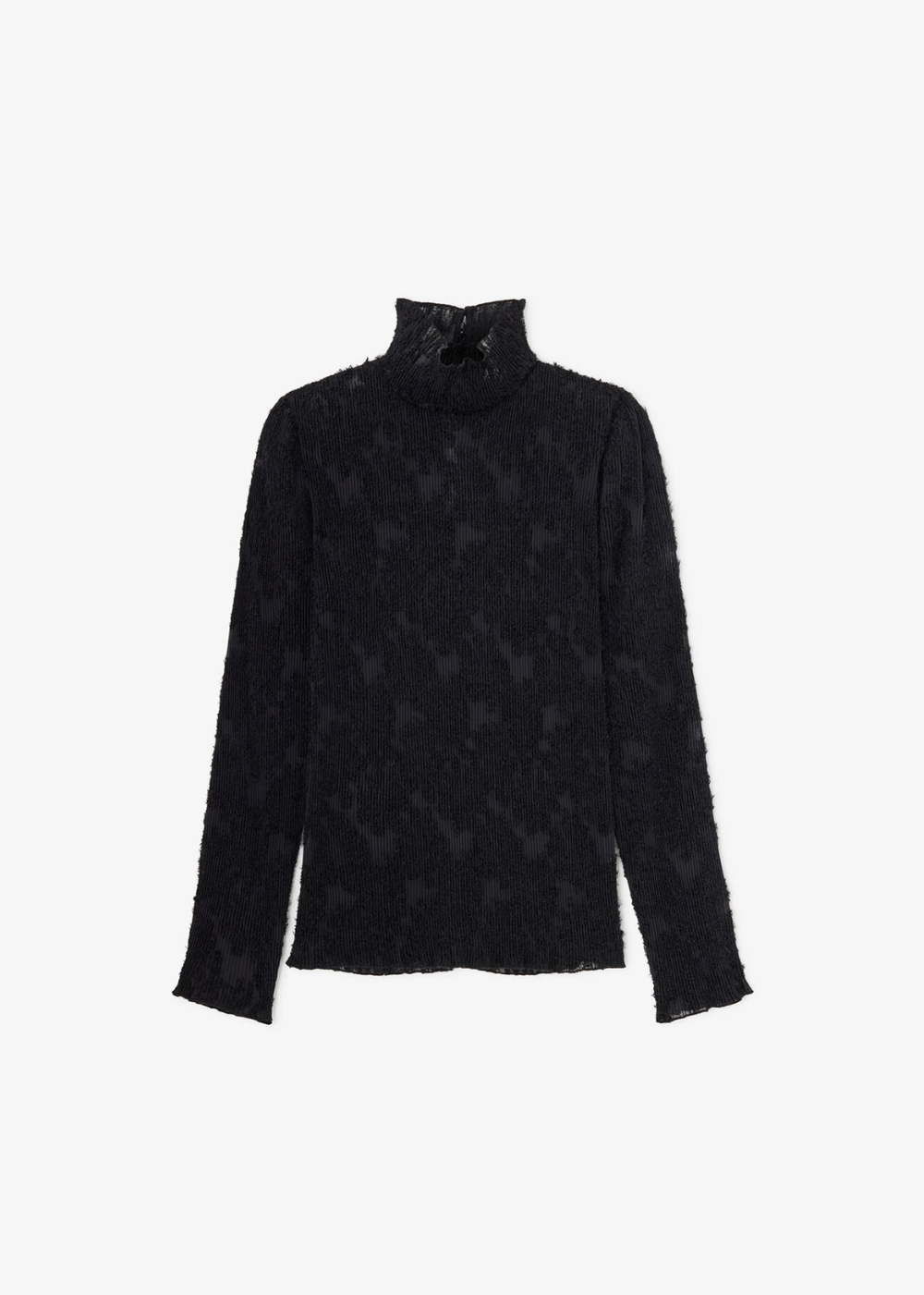 Pleated Fil Coupe Turtleneck