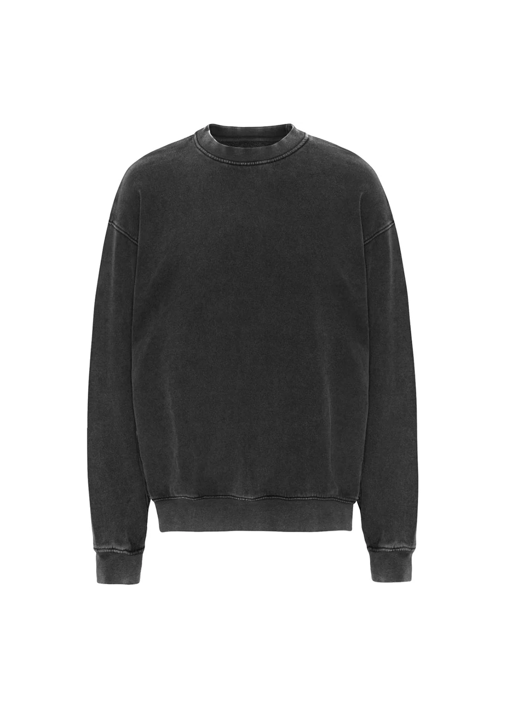 Organic Oversized Crewneck Sweater - Faded Black - Colorful Standard Canada - Danali