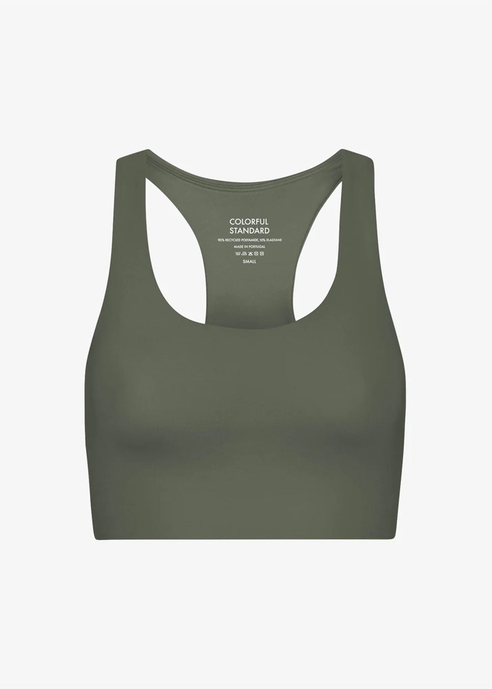 Active Cropped Bra - Dusty Olive - Colorful Standard Canada - Danali