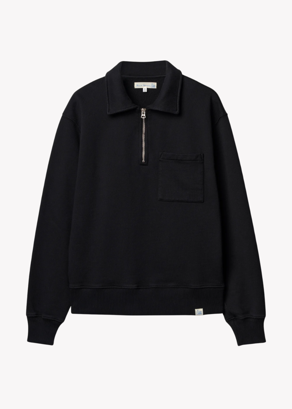 Authentic Fleece Polo Collared Half-Zip Cotton Sweatshirt