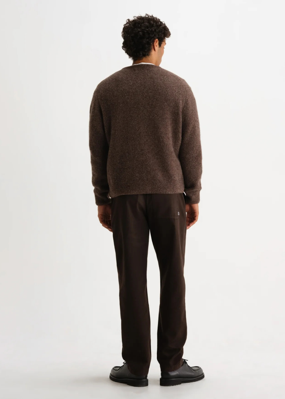 Kemp V Neck Fluffy Wool Blend