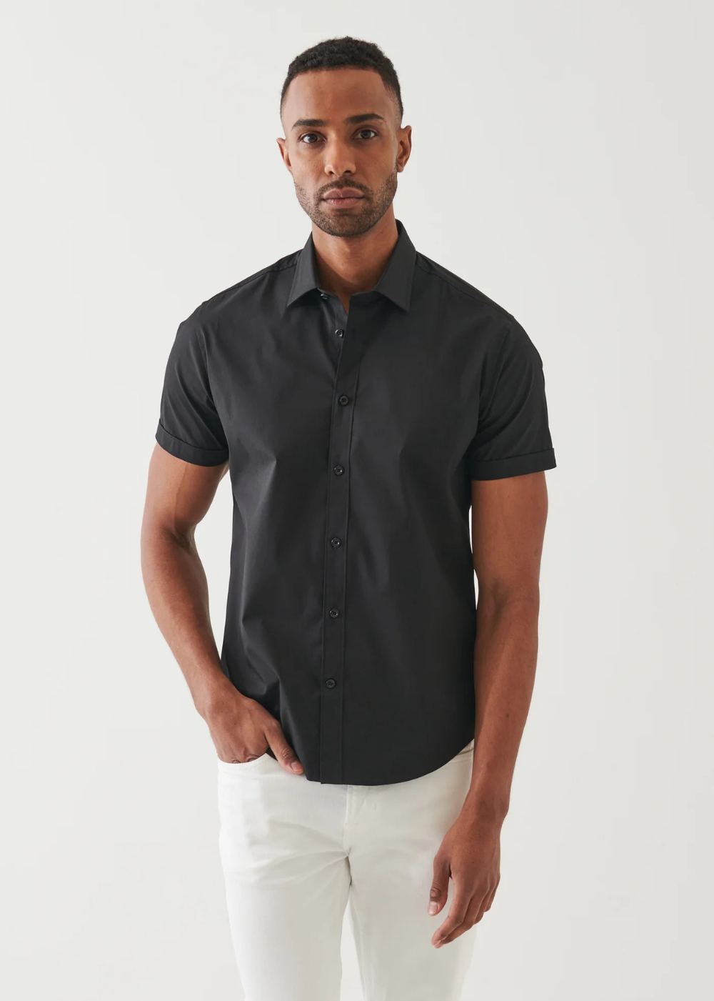 Cotton Stretch Short Sleeve Shirt