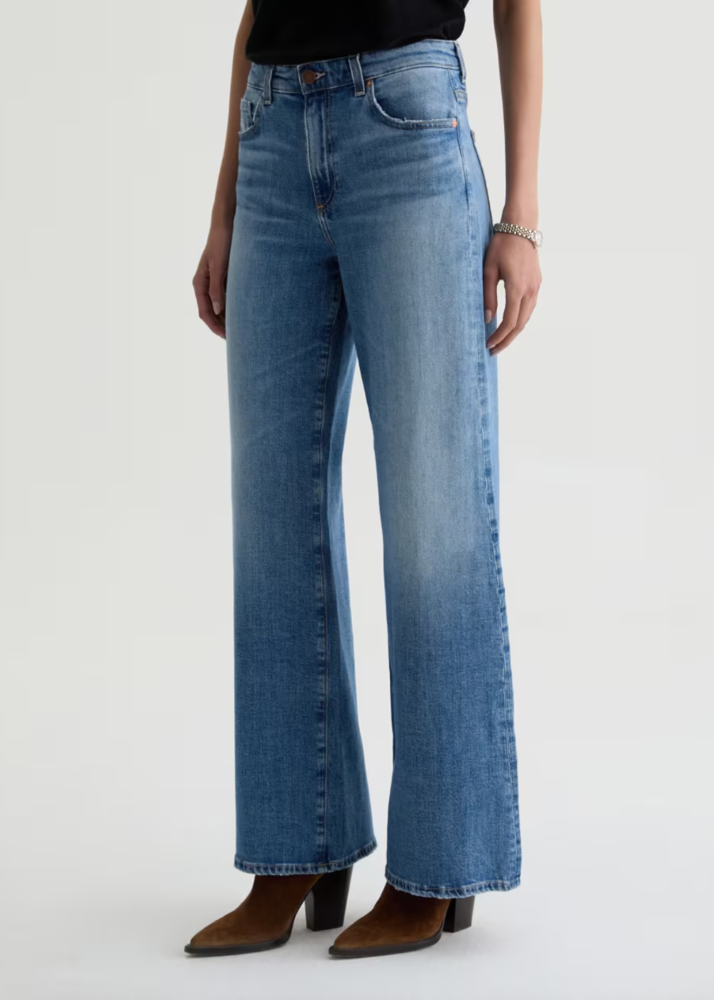 Saige Mid Rise Wide Leg Jean
