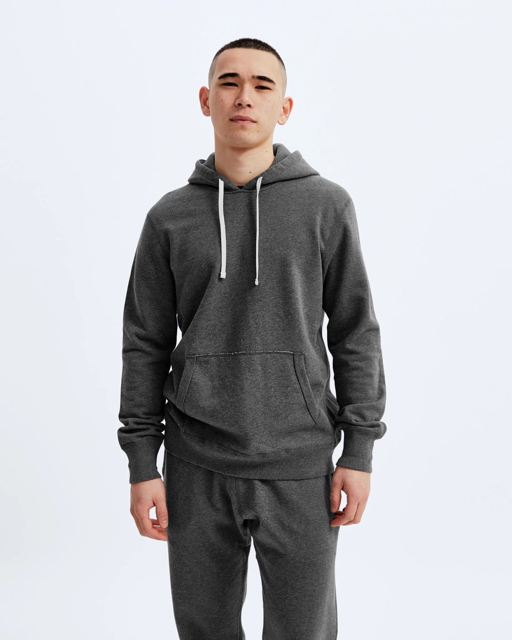 Midweight Terry Pullover Hoodie - Heather Carbon - Reigning Champ - Danali - RC-3206