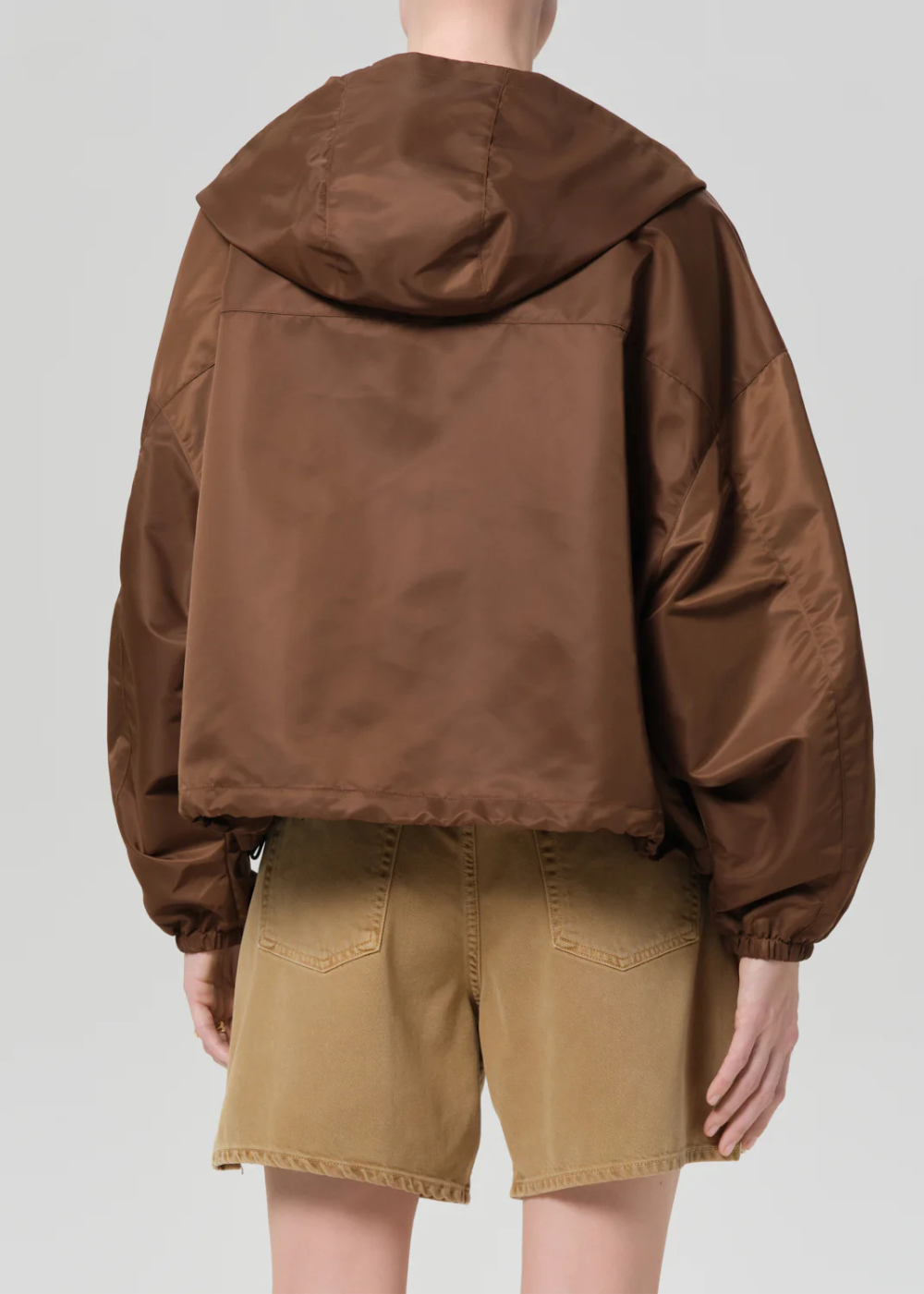 Cropped Nylon Windbreaker