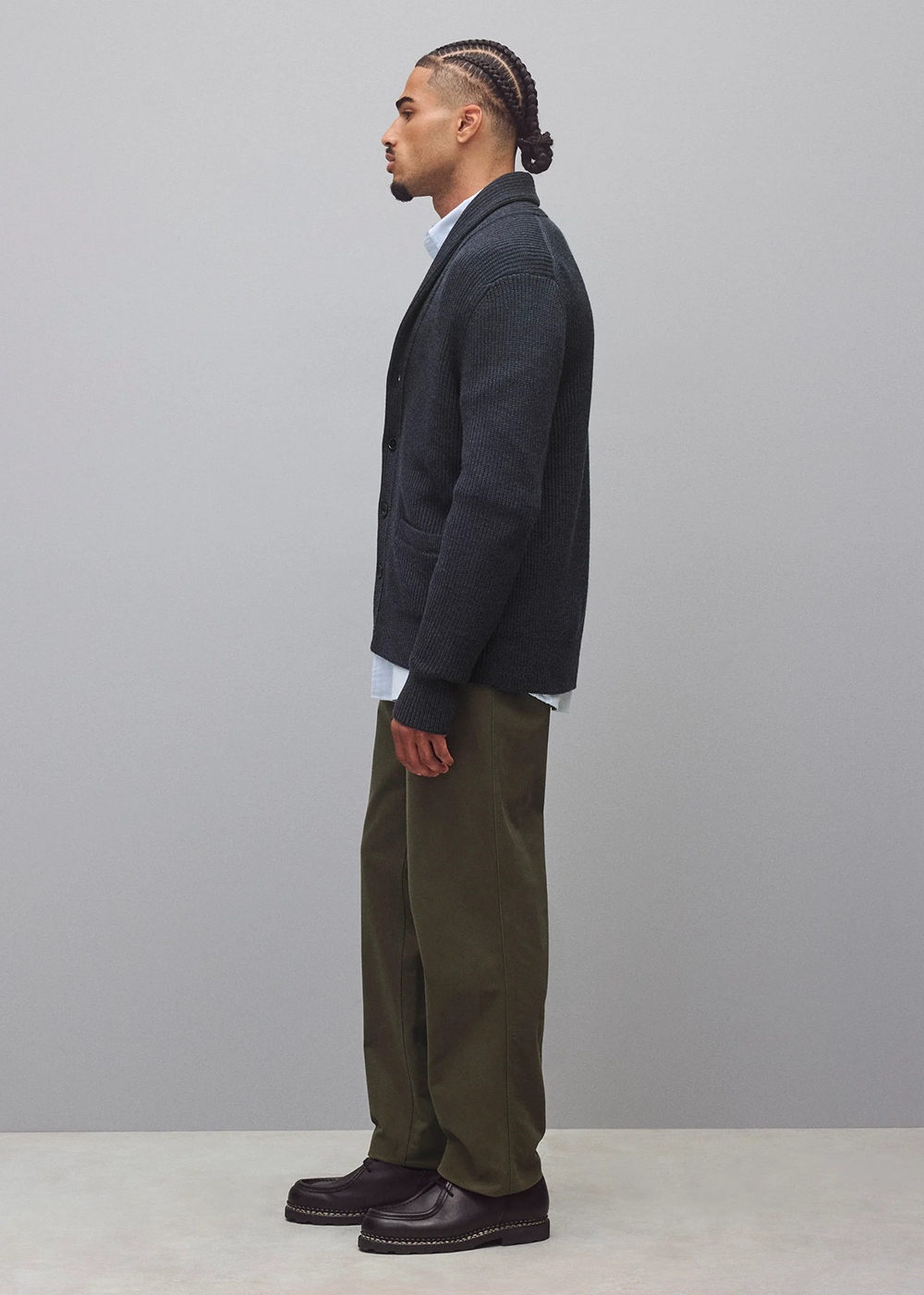 Merino Rib Vinnie Shawl Cardigan
