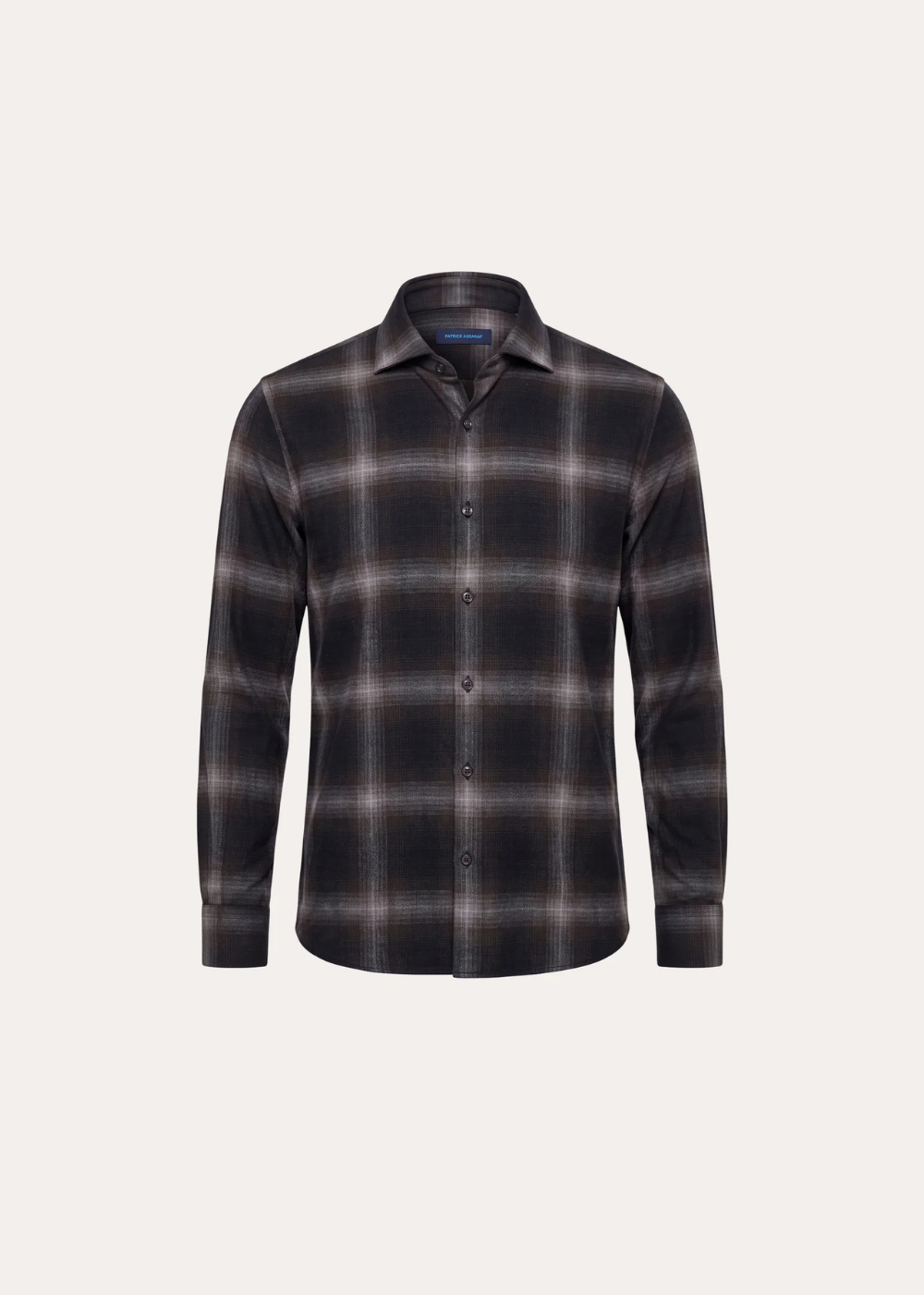 Ombre Check Spread Collar Shirt
