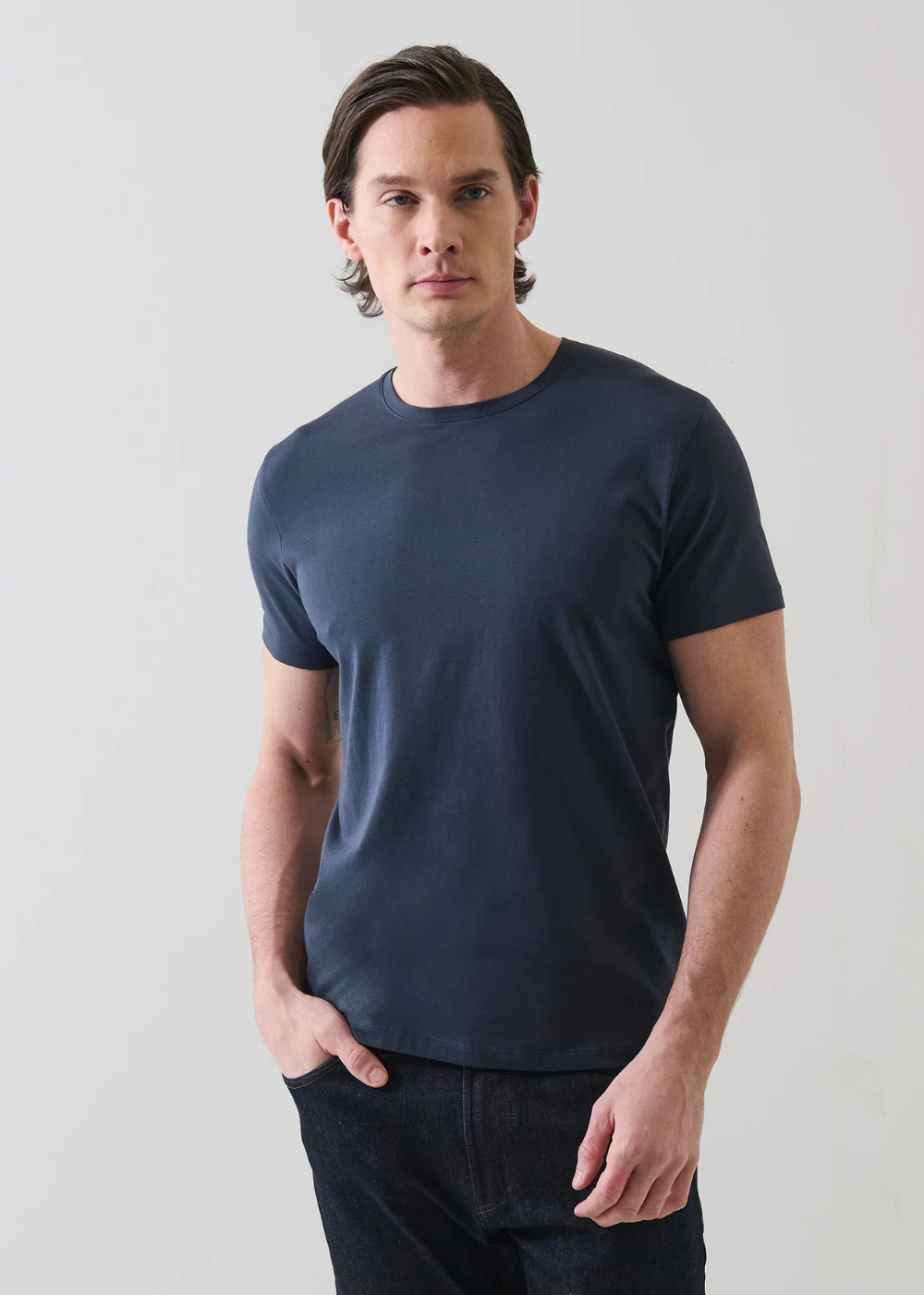 Iconic Pima Cotton Stretch Crew T-Shirt
