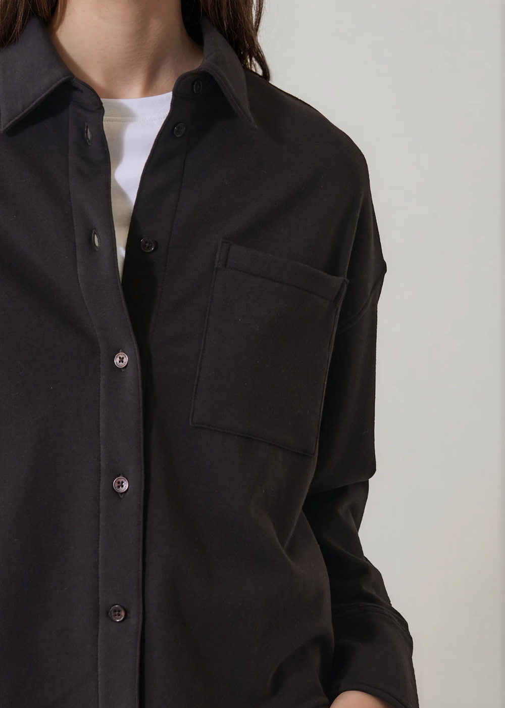 Brushed French Terry Boxy Shirt