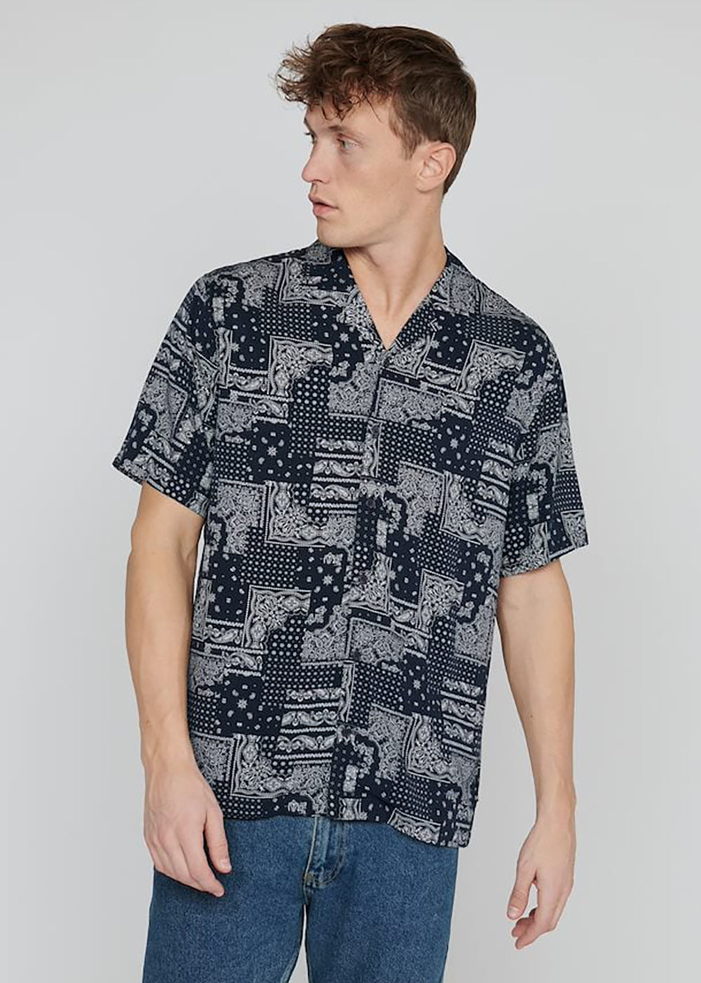 Klampo Short Sleeve Shirt - Dark Navy - Matinique Canada - Danali