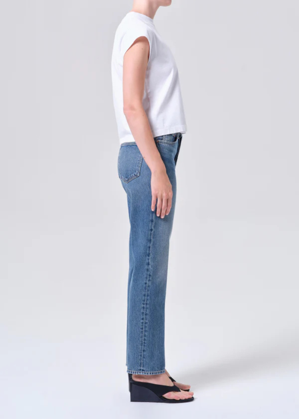Lana Mid Rise Straight Jean