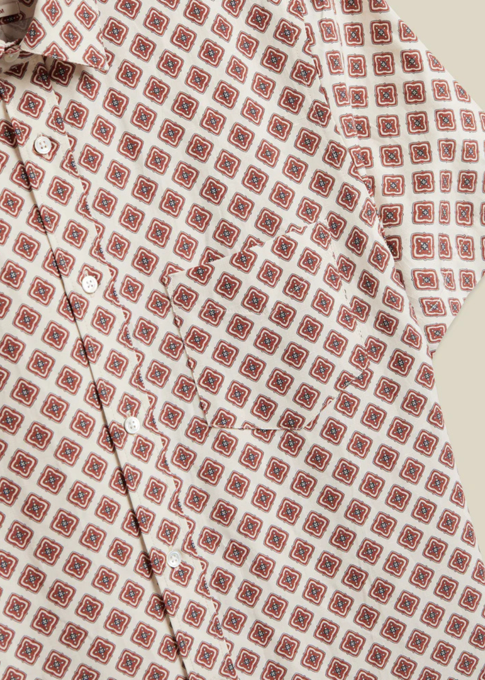 Motif Silk/Linen Shirt