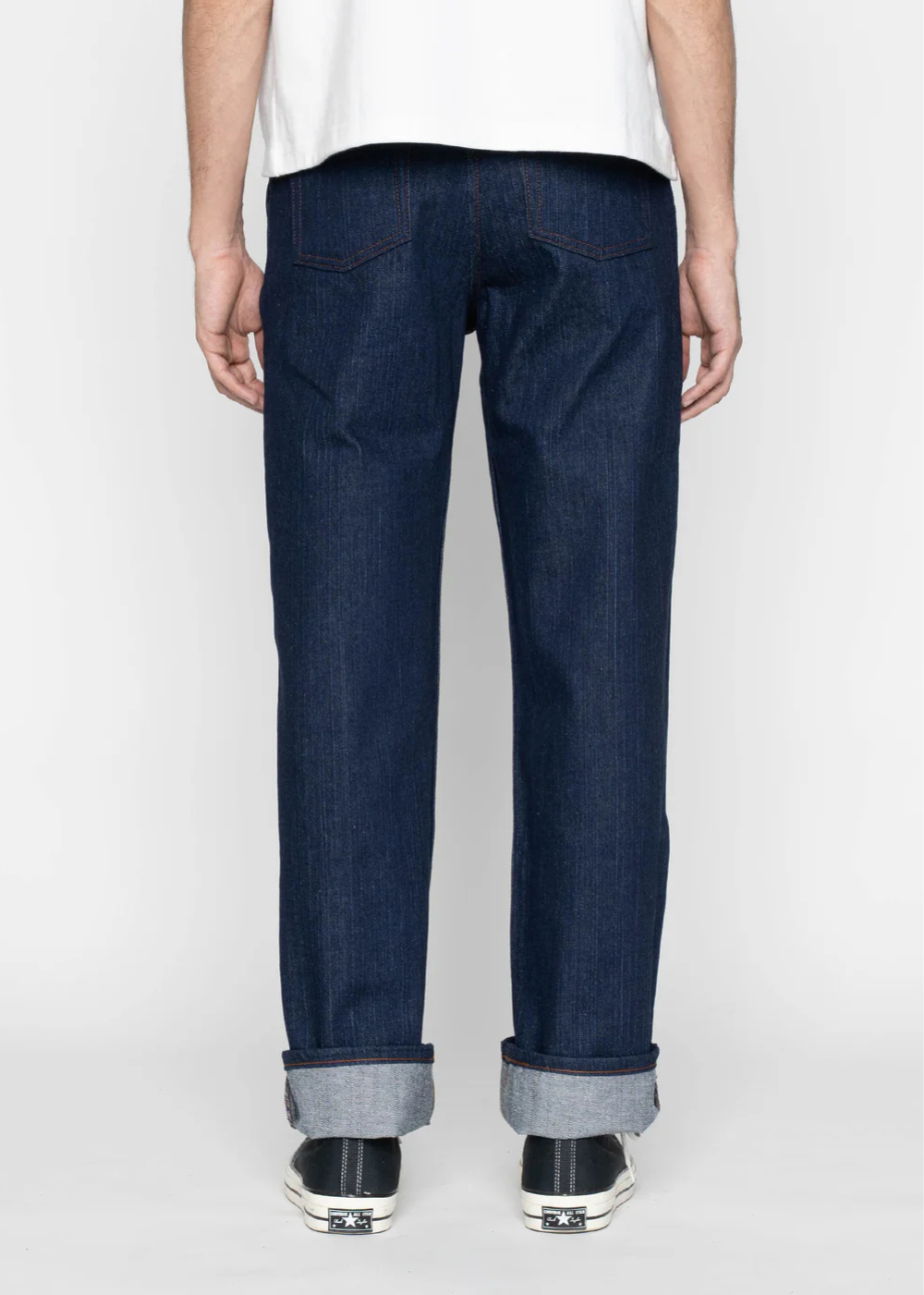 Pleated Trouser - Vertical Slub Denim