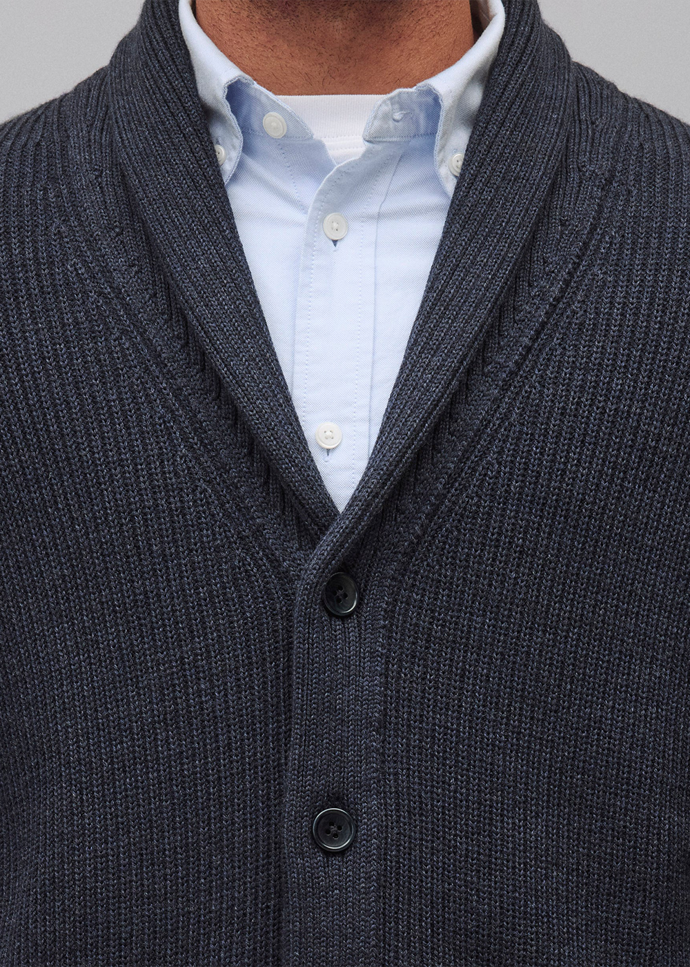 Merino Rib Vinnie Shawl Cardigan