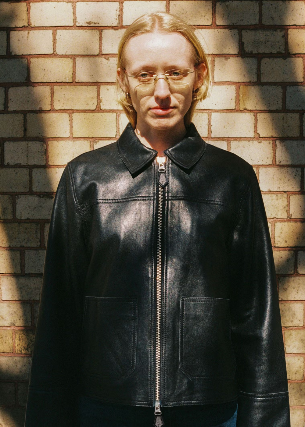 Anja Zip Leather Jacket