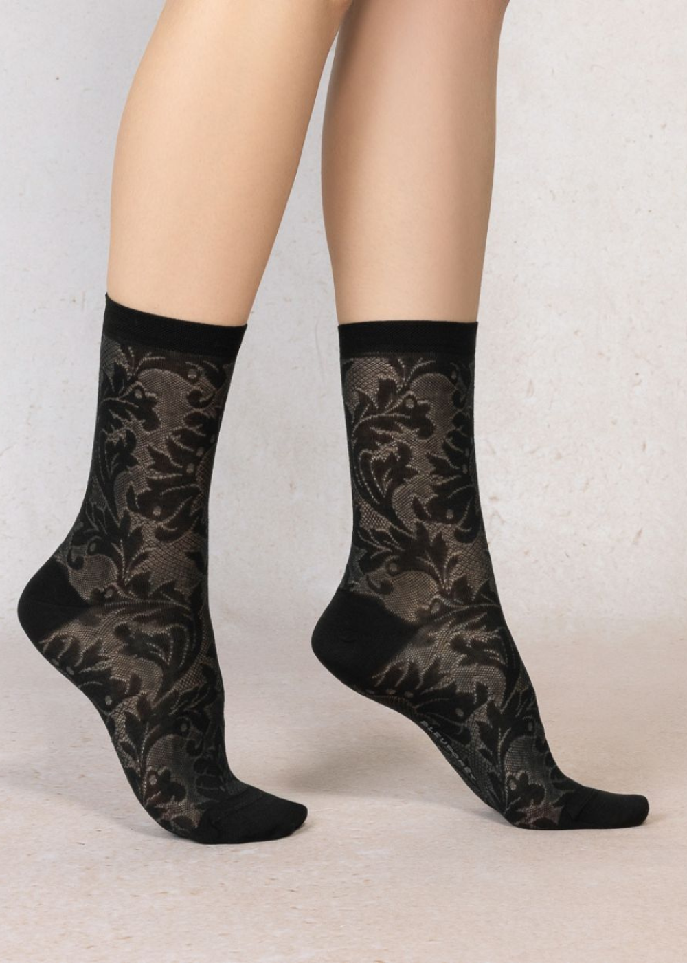 Silk Socks With Baroque Pattern