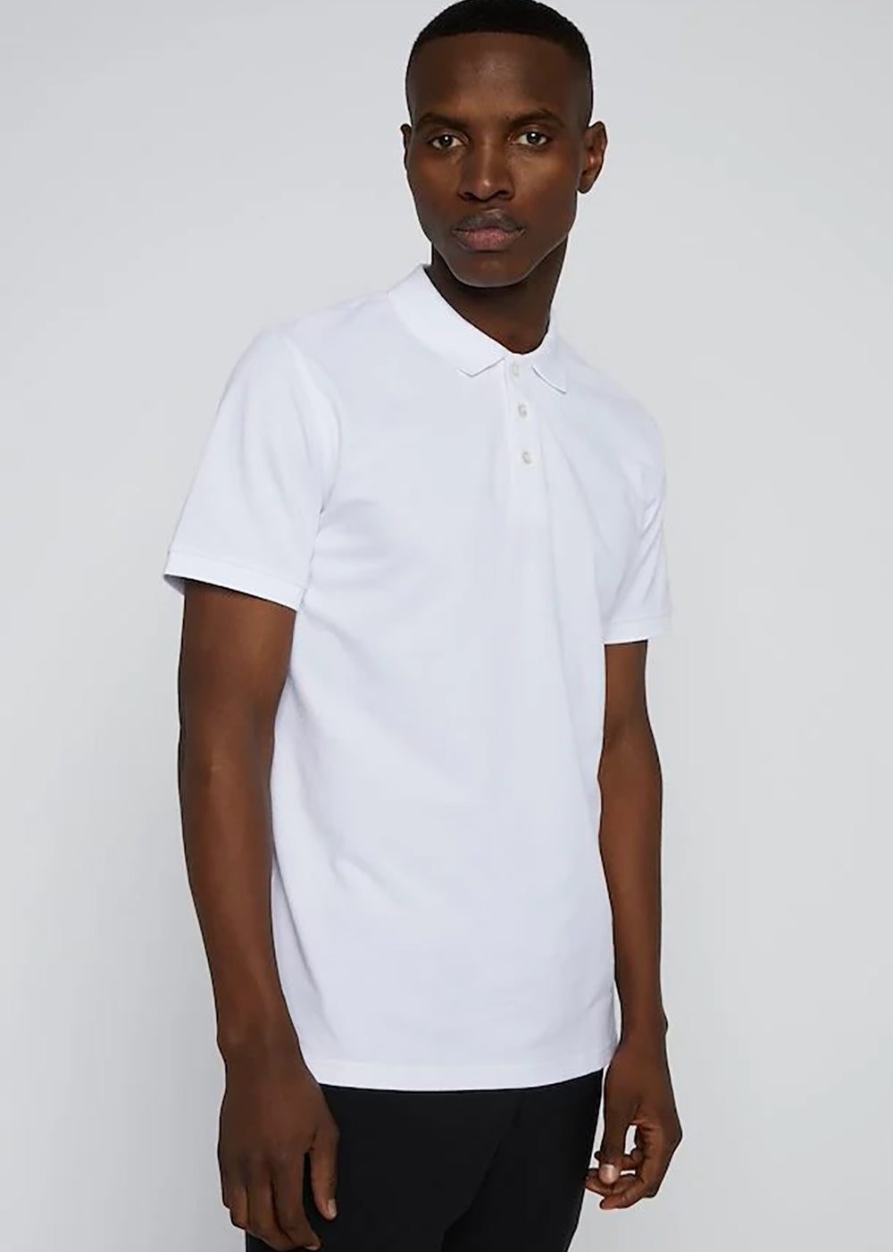 Poleo Melange Polo T-Shirt - White - Matinique Canada - Danali