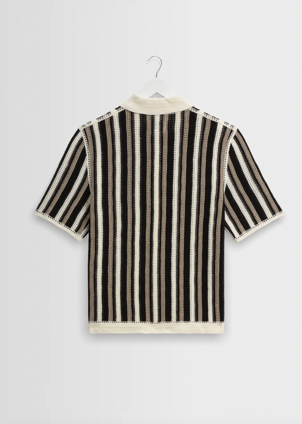 Porto SS Shirt Stripe Crochet