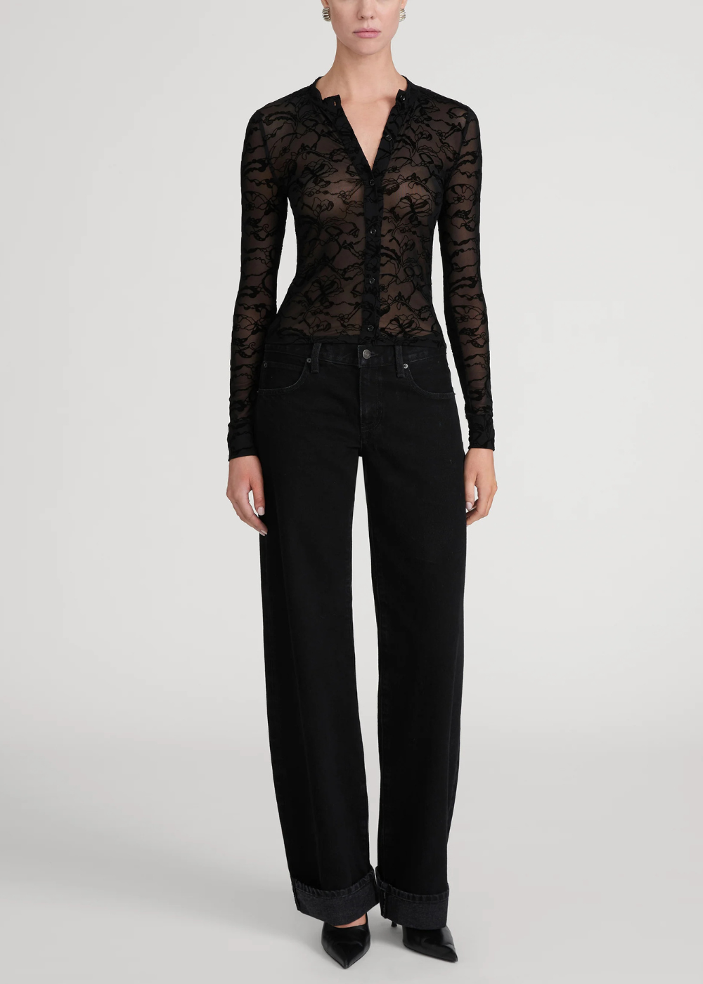 The Lace Burnout Top