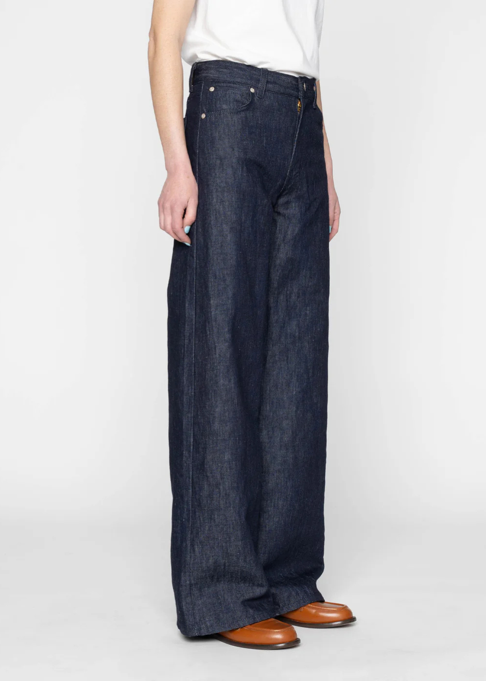 Wide Wild West Linen Blend Jeans