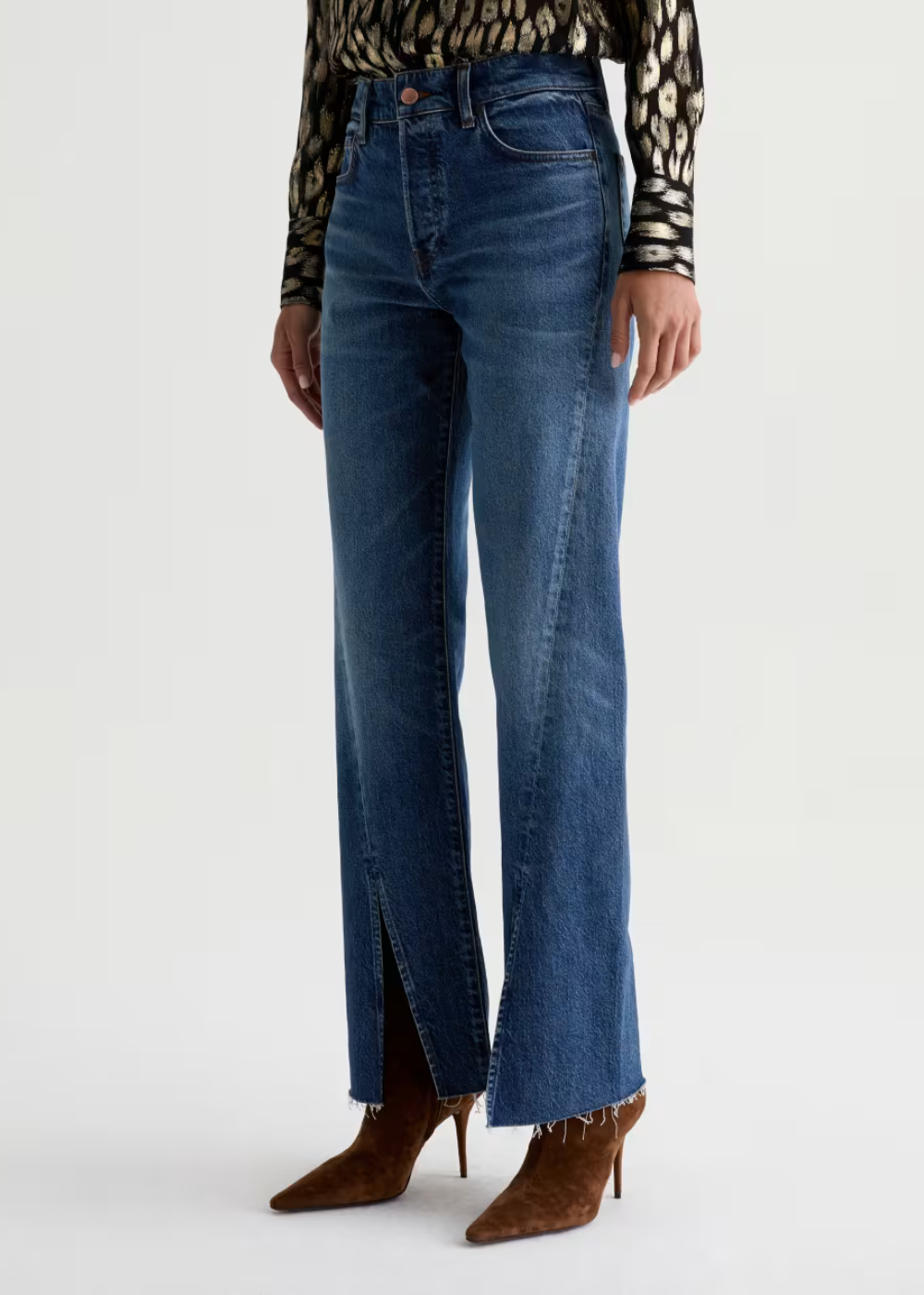 Sydney High Rise Stovepipe Split Seam Jean