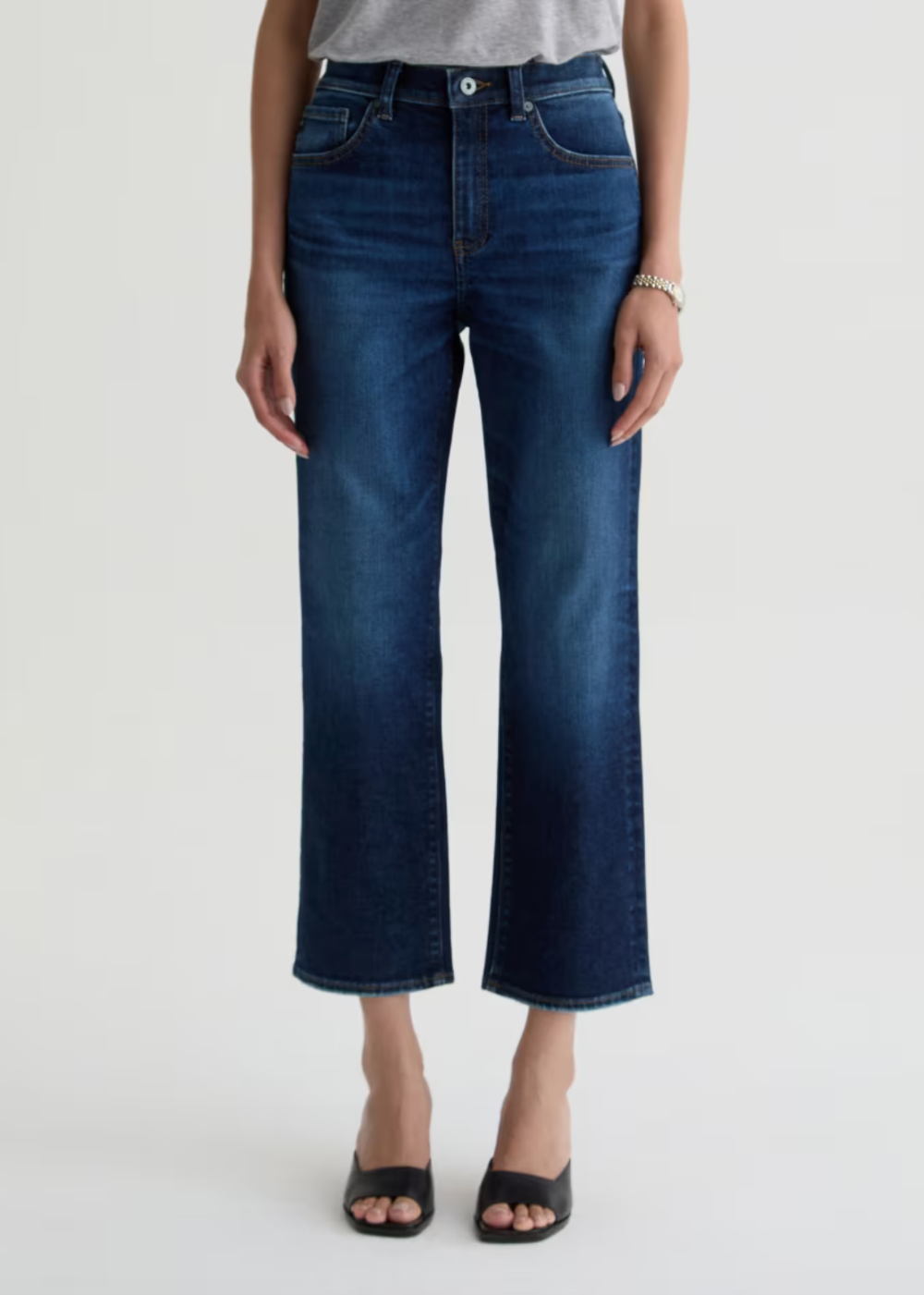 Brinley Crop Mid Rise Straight Jean