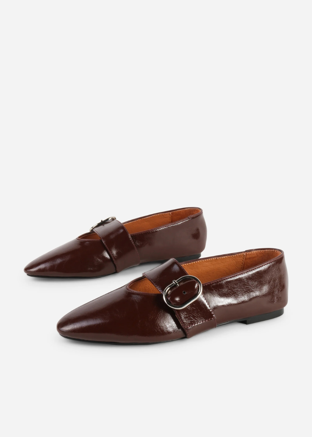 Vartan Crinkle Patent Leather Flat