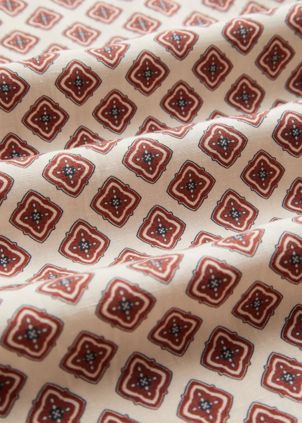 Motif Silk/Linen Shirt