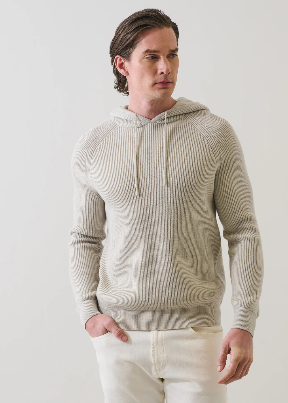 Ribbed Popover Hoodie