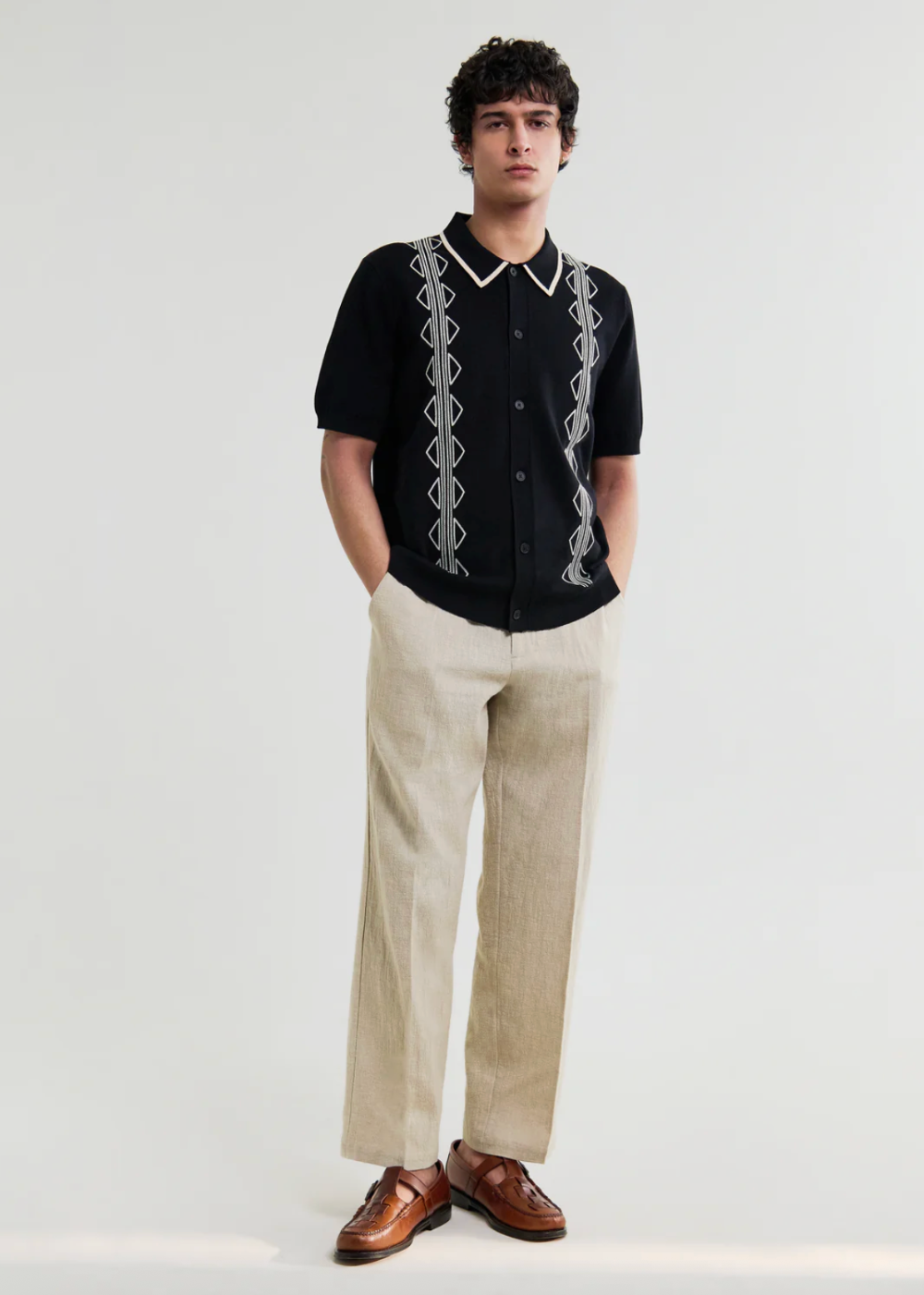 Tellaro SS Shirt Retro Embroidery