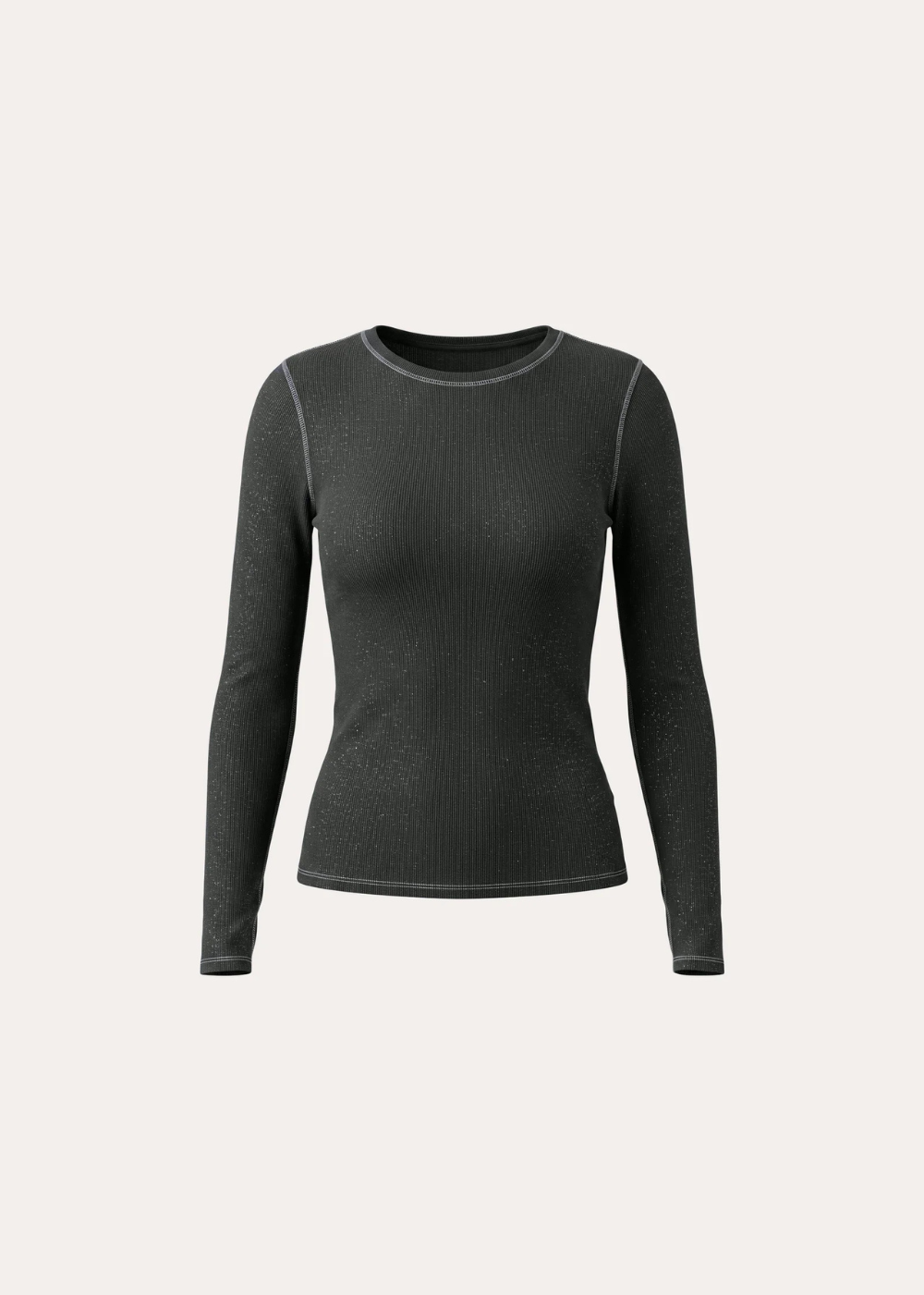 Cotton/Modal Vintage Rib Long Sleeve Crew T-Shirt