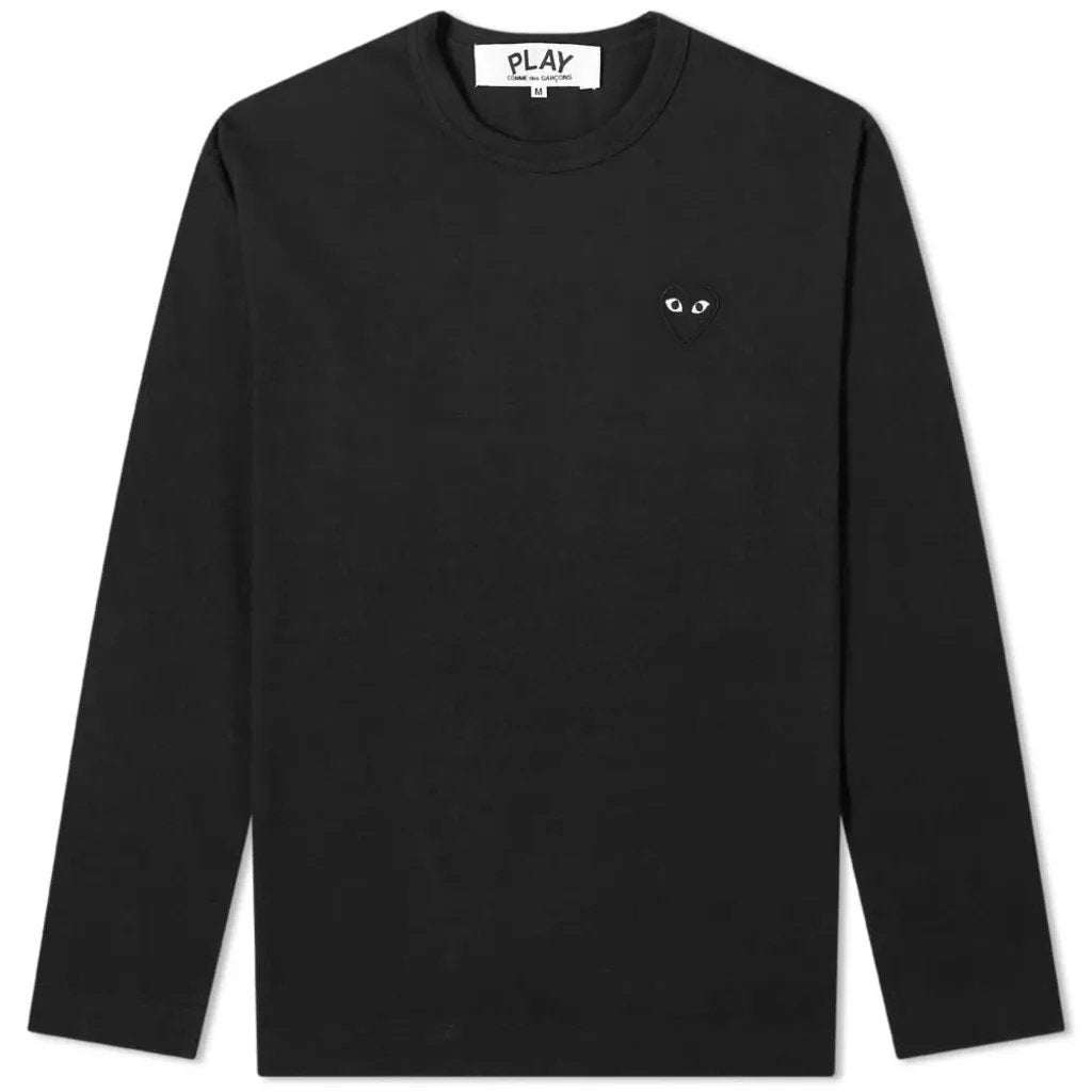 Black Heart Patch Long Sleeve T-Shirt - Comme Des Garçons Play - Danali - P1T120-Black-M