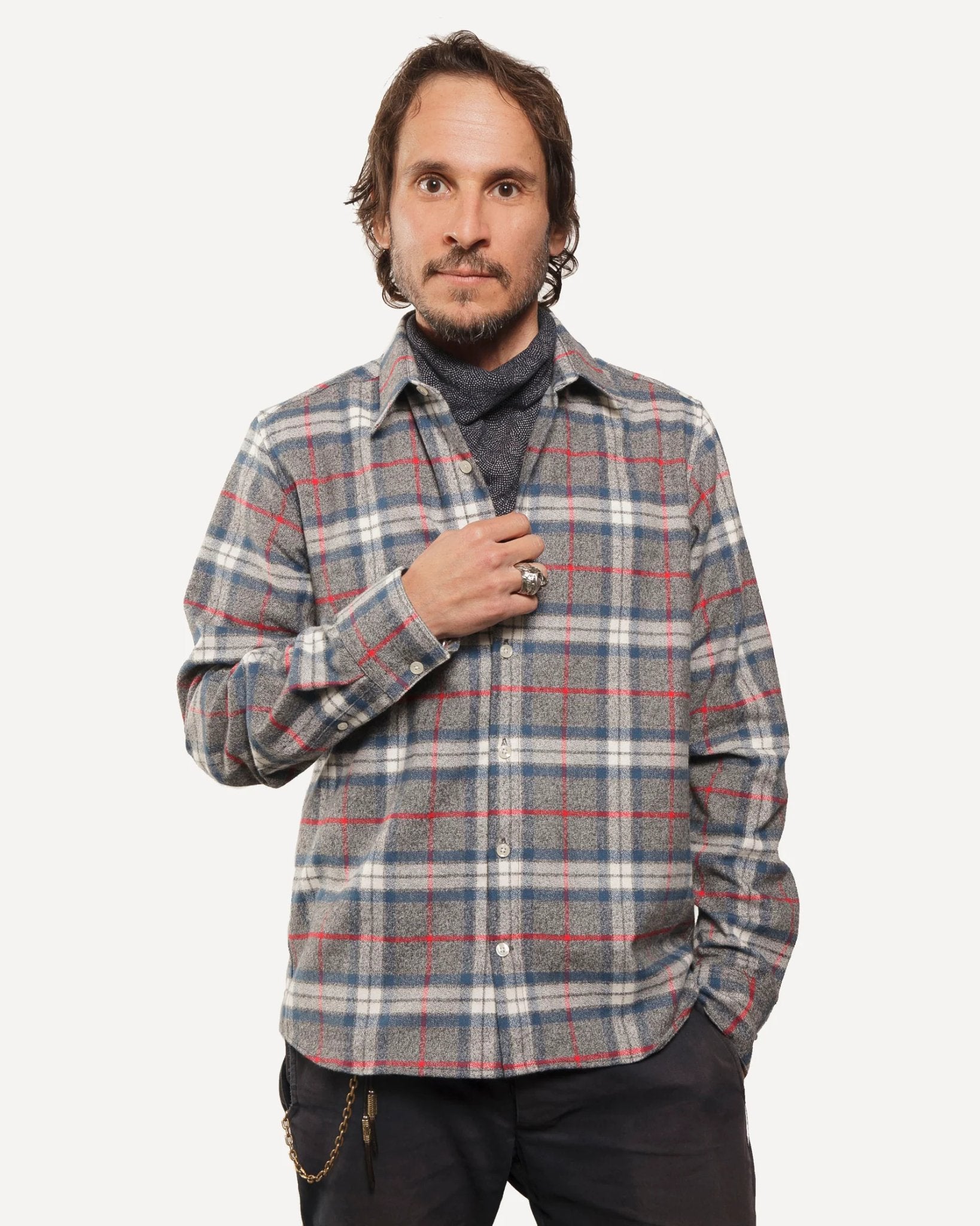 Dylan Long Sleeve Shirt - 18 Waits - Danali - Dylan-MammothFlannelFog-S