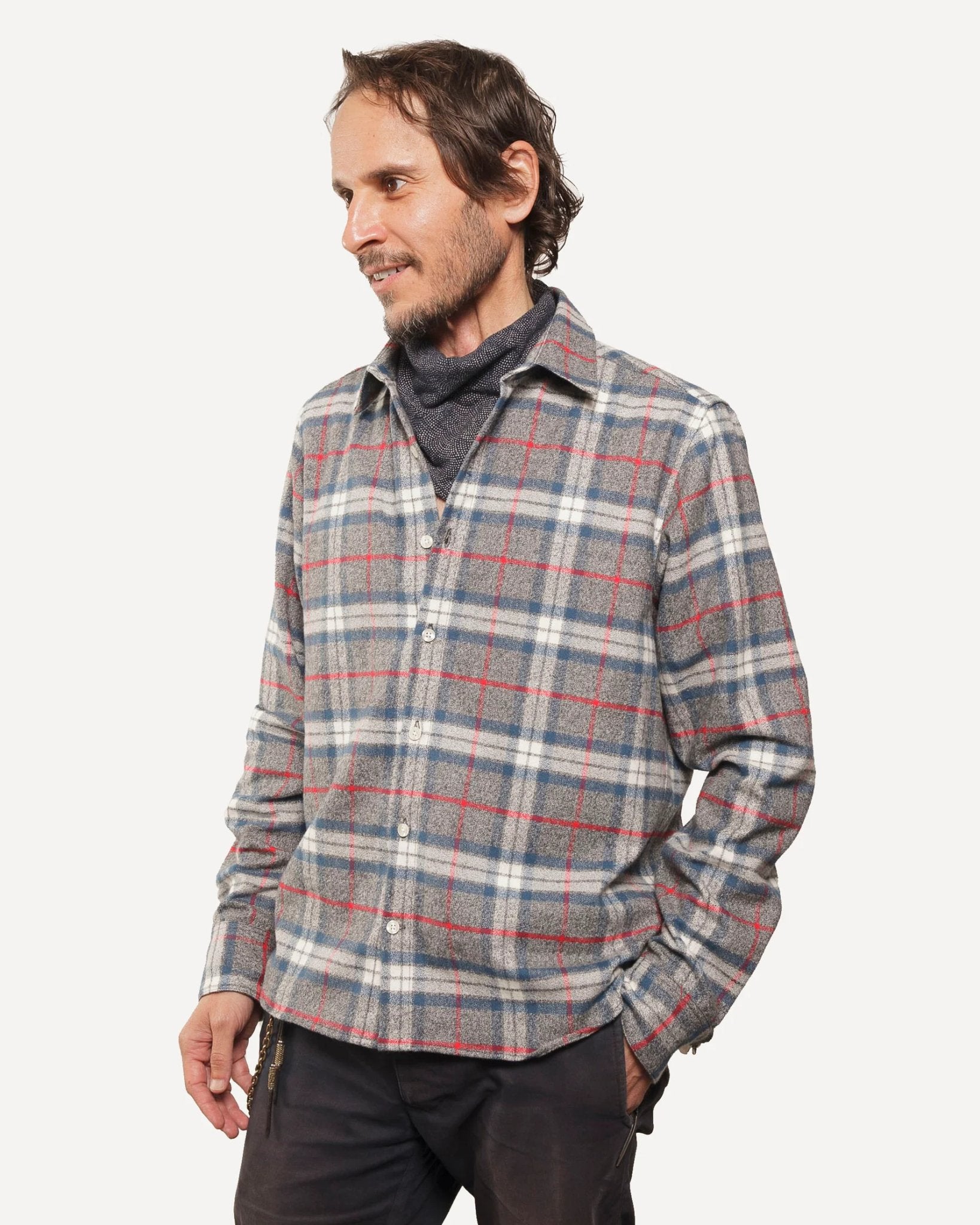 Dylan Long Sleeve Shirt - 18 Waits - Danali - Dylan-MammothFlannelFog-S