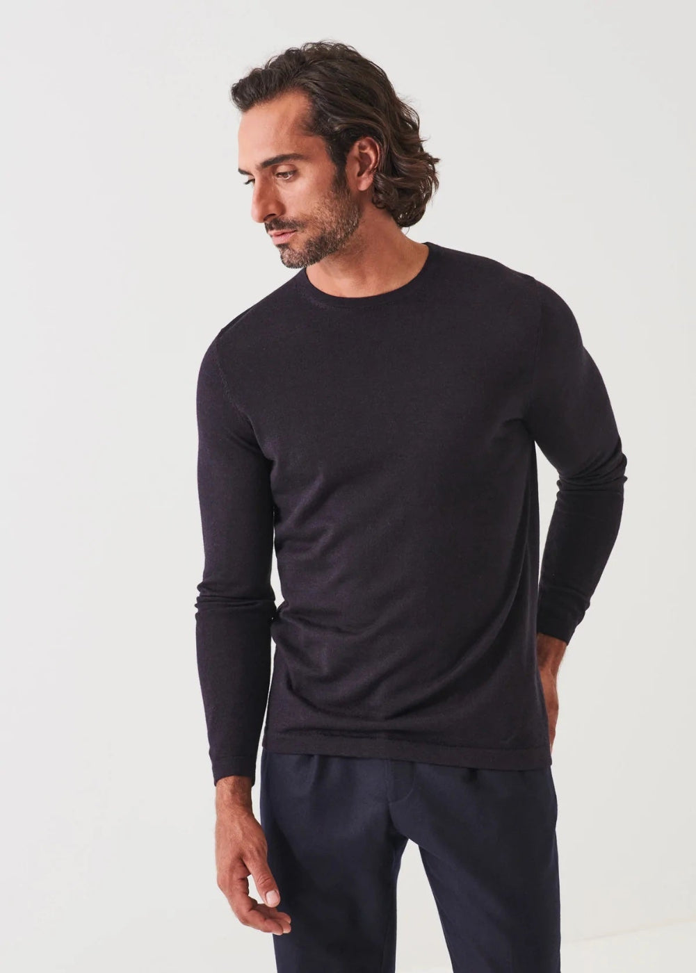 Extra-Fine Merino Crewneck Sweater - Patrick Assaraf - Danali - P114C05-926-M