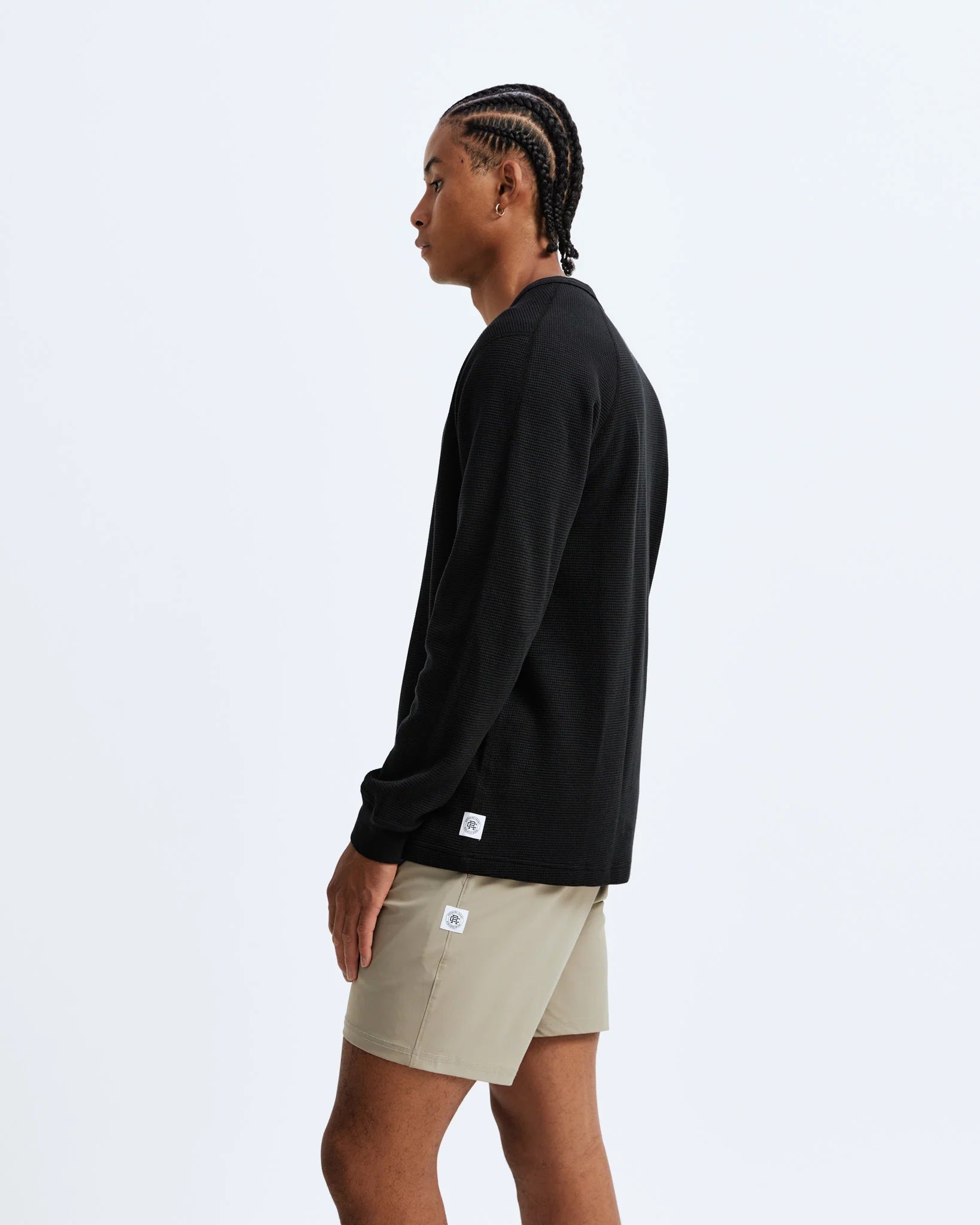 Flatback Waffle Long Sleeve - Reigning Champ - Danali - RC-2268-Black-M
