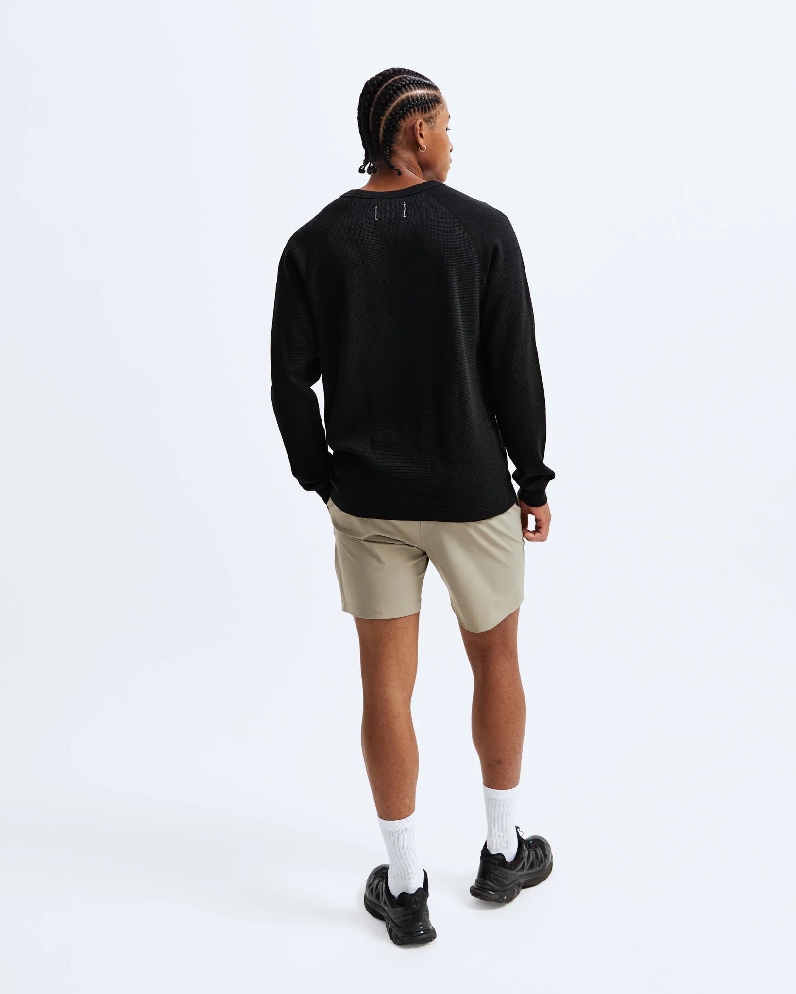 Flatback Waffle Long Sleeve - Reigning Champ - Danali - RC-2268-Black-M