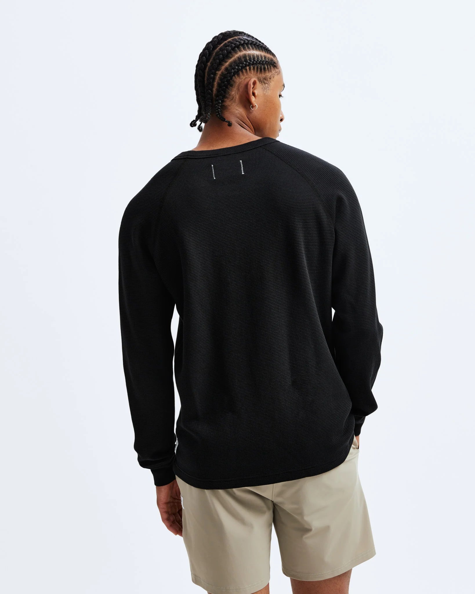 Flatback Waffle Long Sleeve - Reigning Champ - Danali - RC-2268-Black-M