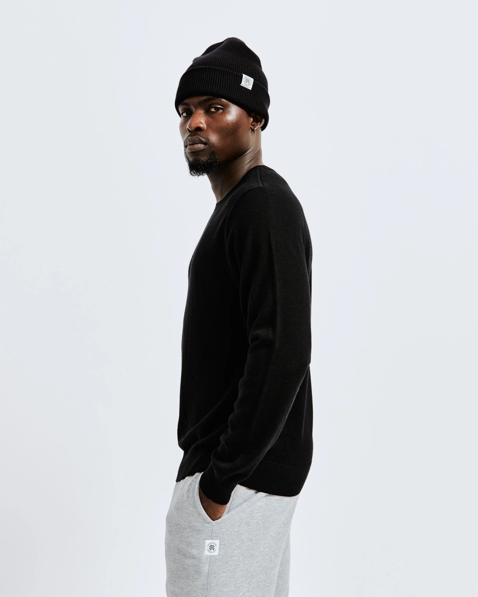 Harry Crewneck Sweater - Reigning Champ - Danali - RC-6036-BLACK-M