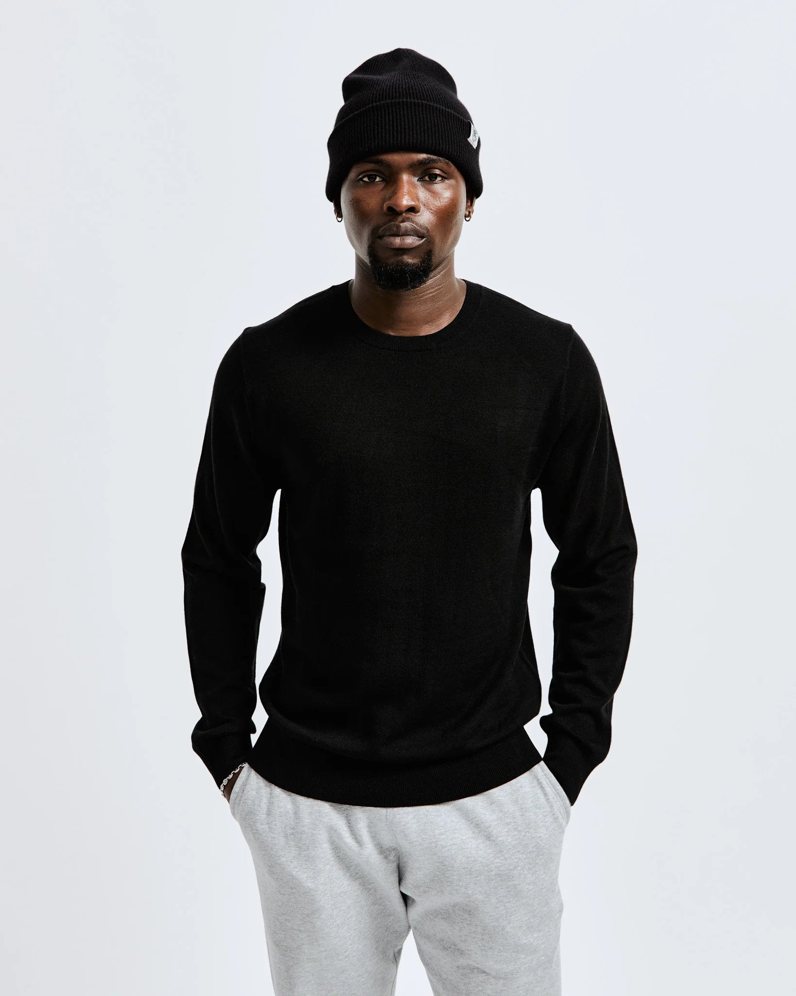 Harry Crewneck Sweater - Reigning Champ - Danali - RC-6036-BLACK-M