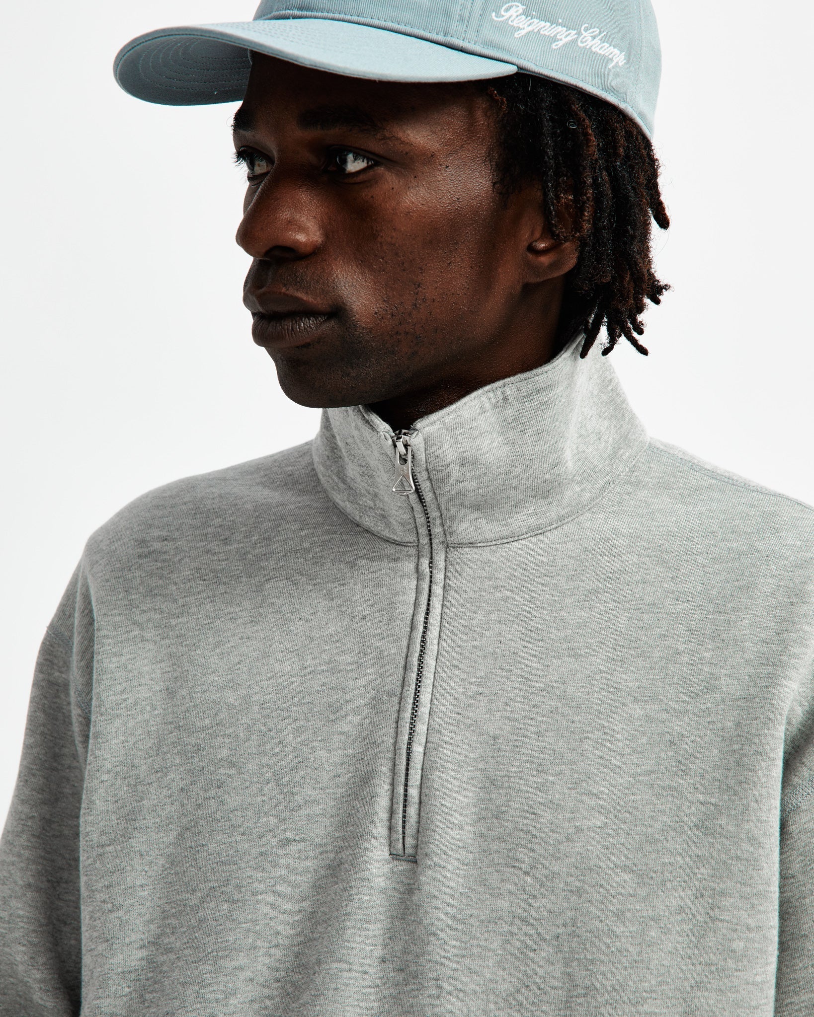 Lightweight Terry Relaxed Quarter Zip - Reigning Champ - Danali - RC-3837-Grey-M